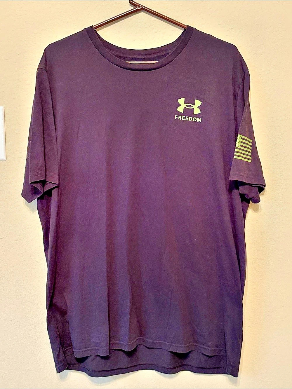 Under Armour Freedom Flag T-Shirt Graphic Tee Size XXL